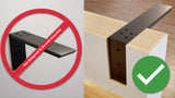 The Original™ L Bracket Countertop Support in Industrial, Aluminum or American Made Steel