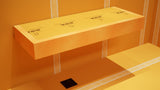 The Original Floating Shower Bench Kit™ with Orange Waterproof Board & Original Shower Bench Bracket®
