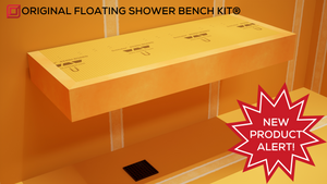 *NEW* The Original Floating Shower Bench Kit® with Orange XPS Foam Board - Original Shower Bench Bracket™