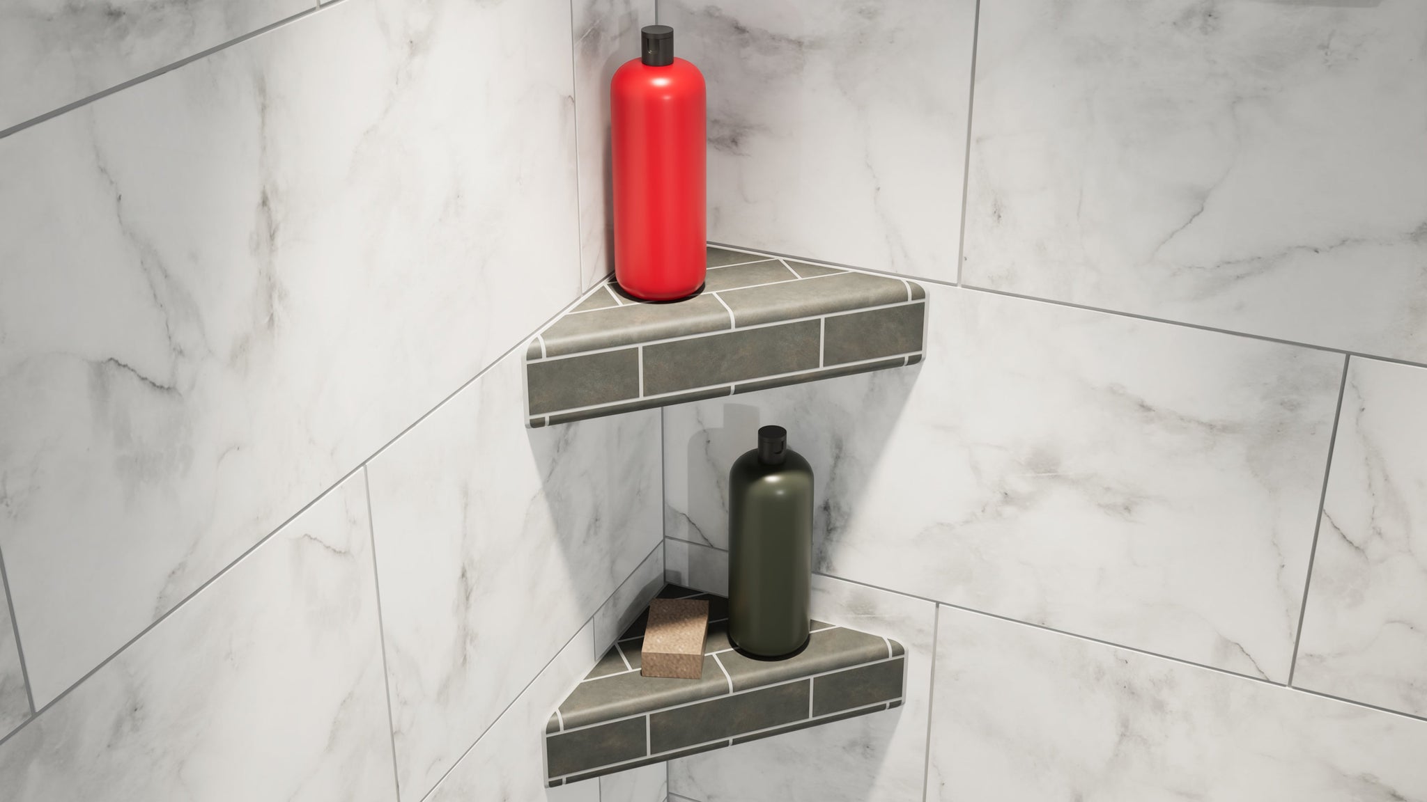 The Original Corner Shower Shelf™ | The Original Granite Bracket – Legacy  Brackets, image size:2048x1152