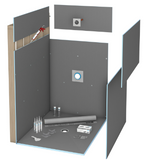 wedi® Curbless Shower Kits - Center Drain - Ligno