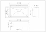 Stainless Steel Square Sink (Single Bowl)