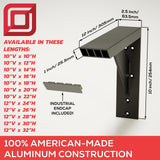 Large Shelf Bracket in Industrial, Aluminum or American Made Steel