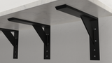 3 Large Shelf Brackets holding a white marble countertop.