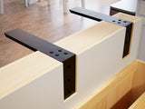 L Bracket Countertop Support in Industrial, Aluminum or American Made Steel