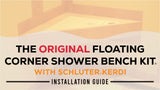 The Original Floating Corner Shower Bench Kit™ with Orange XPS Waterproof Board