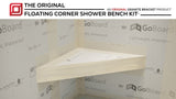 *New* The Original Floating Corner Shower Bench Kit with GoBoard® by Original Granite Bracket