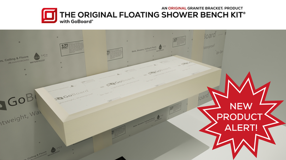 *NEW* The Original Floating Shower Bench Kit® with GoBoard® - Original Shower Bench Bracket®